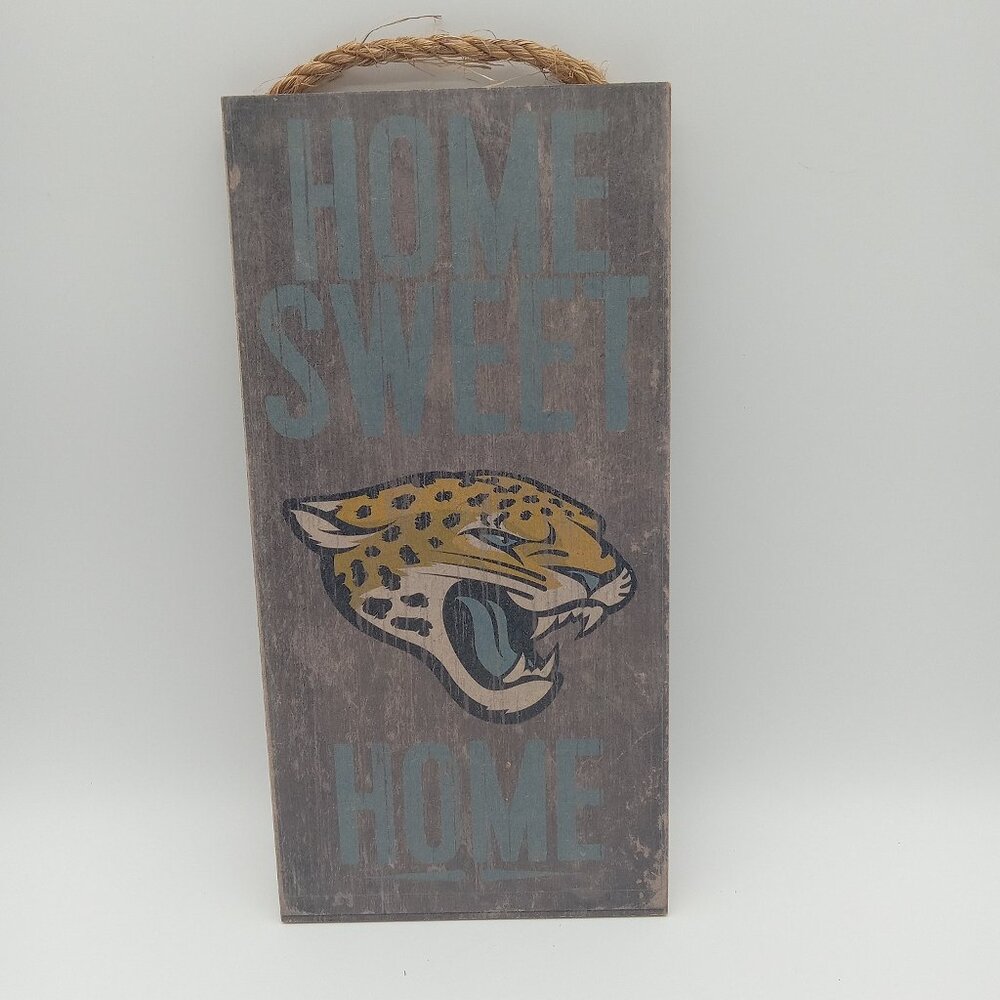 Indoor Wooden Sign Home Sweet Home Jacksonville Jaguars